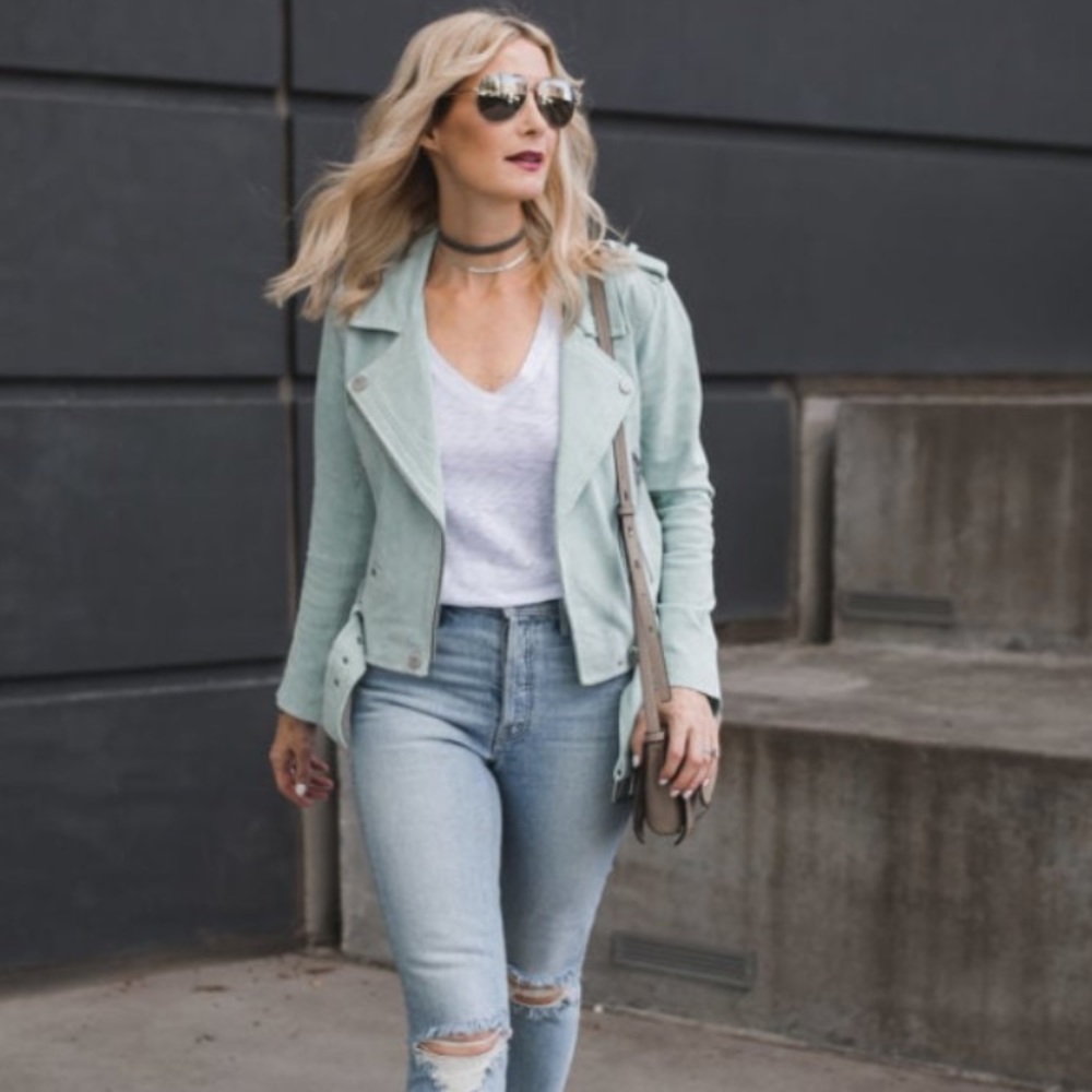 NWOT BLANK NYC Suede Moto Jacket Size S